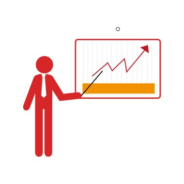 ok çizgisi grafik ile renkli siluet çift adam