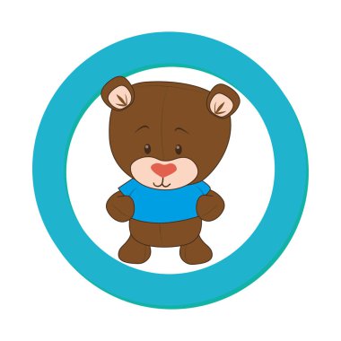 oyuncak ayı ile renk dairesel çerçeve