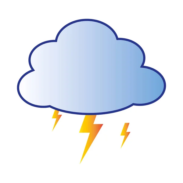 Storm met cloud en onweer — Stockvector