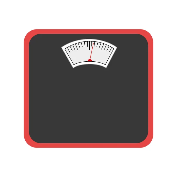 Χρώμα σιλουέτα με κλίμακες για τον έλεγχο του βάρους — Διανυσματικό Αρχείο
