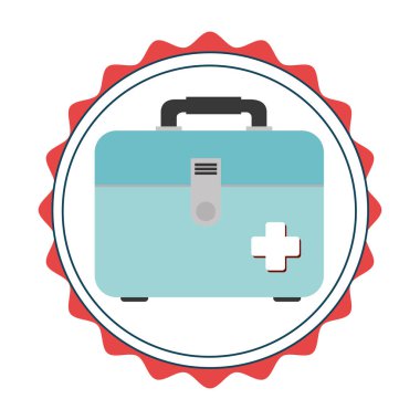 renkli evrak çantası seti ilk yardım ile damga sınır