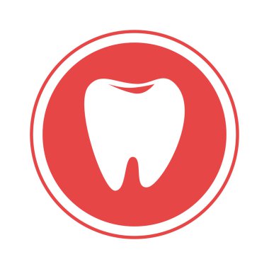 siluet beyaz diş ile dairesel sınır