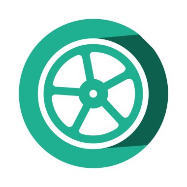 tekerlekli araç ile renkli siluet