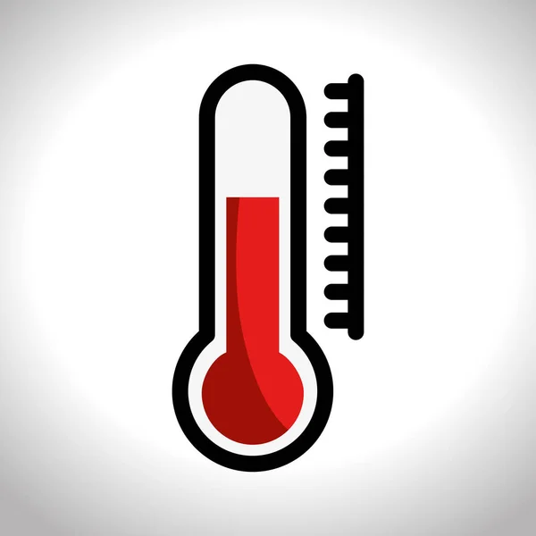 Thermometer teken geïsoleerde pictogram — Stockvector