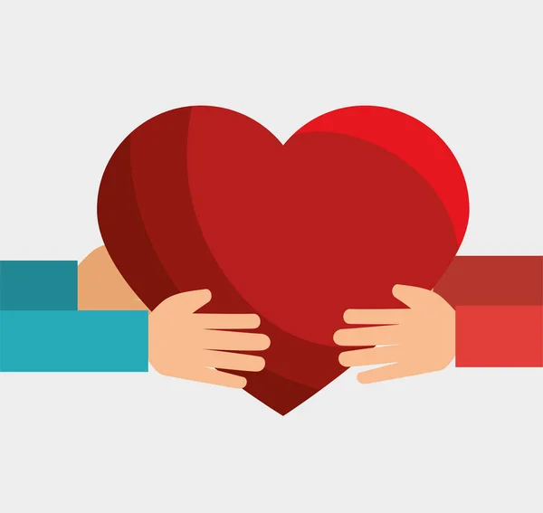 Heart gift love icon — Stock Vector