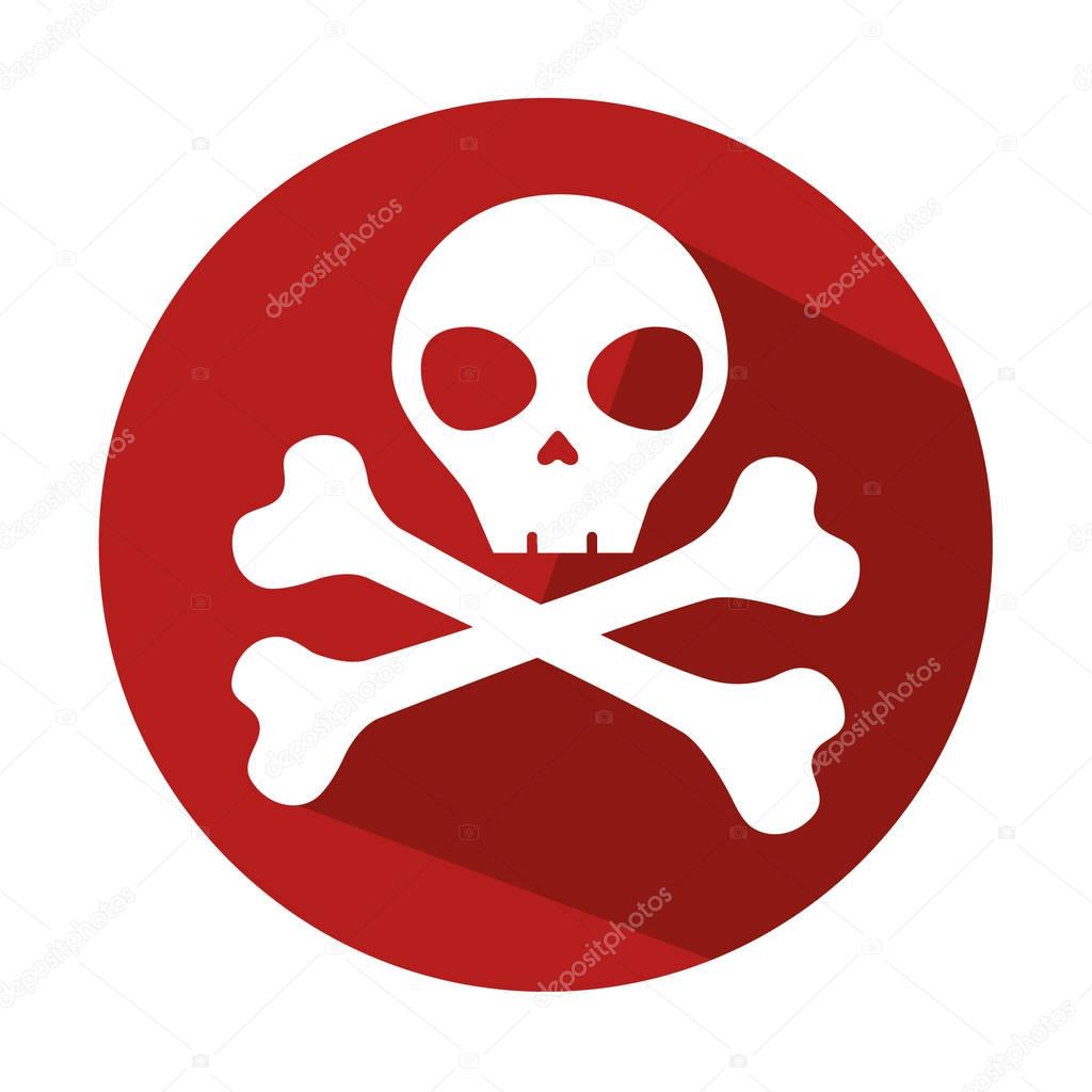 danger skull symbol icon