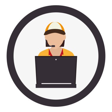 renkli Self-Servis satıcı ile dairesel çerçeve