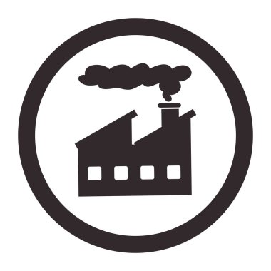 tek renkli dairesel amblemi ile sanayi