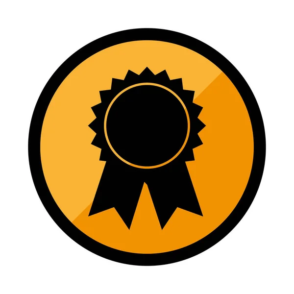 Emblema circular com prêmio de medalha — Vetor de Stock