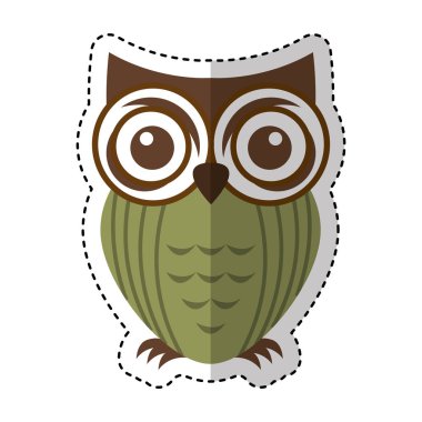 baykuş kuş izole simgesi