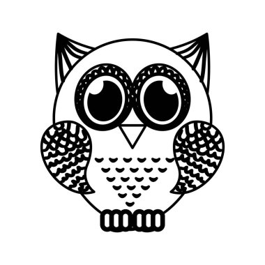 baykuş kuş izole simgesi