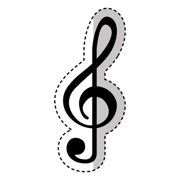 Musik isolerade anteckningsikonen — Stock vektor
