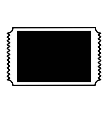 Bilet sinema izole simgesi