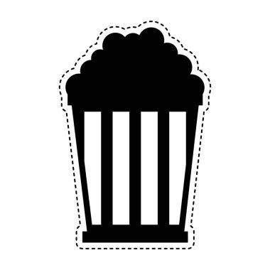 Pop corn izole simgesi