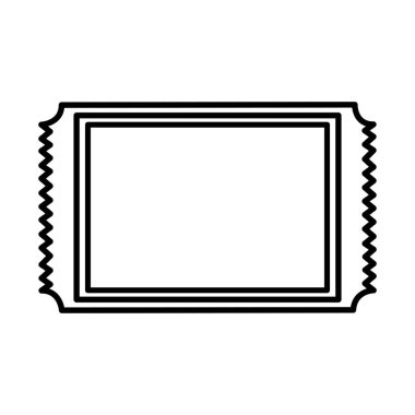 Bilet sinema izole simgesi