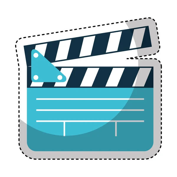 Video Filmklapper geïsoleerde pictogram — Stockvector