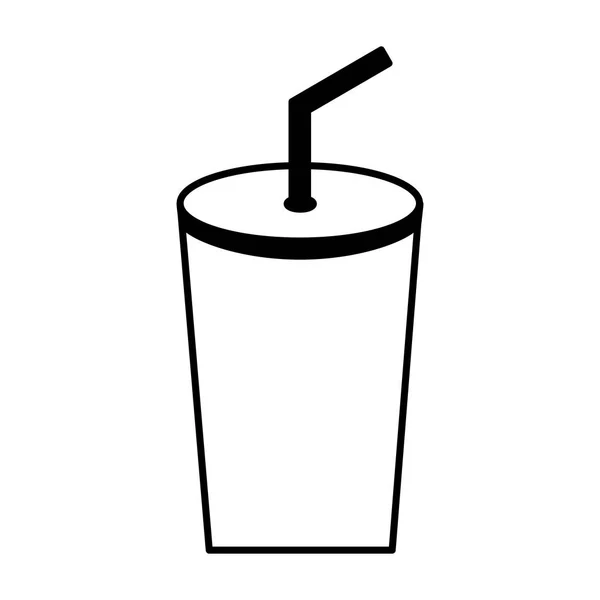 Soda glas geïsoleerde pictogram — Stockvector