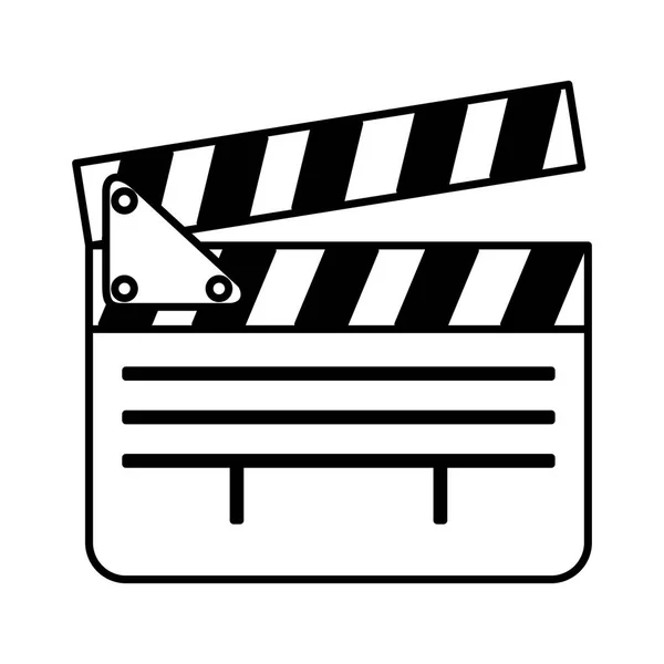 Video Filmklapper geïsoleerde pictogram — Stockvector