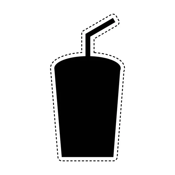 Soda glas geïsoleerde pictogram — Stockvector