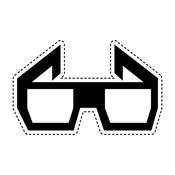 Icône isolée lunettes 3d — Image vectorielle