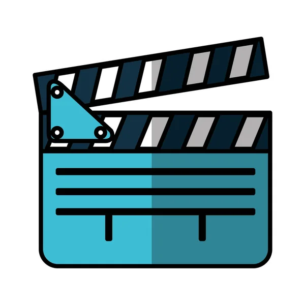 Video clapperboard isolated icon — Stock Vector