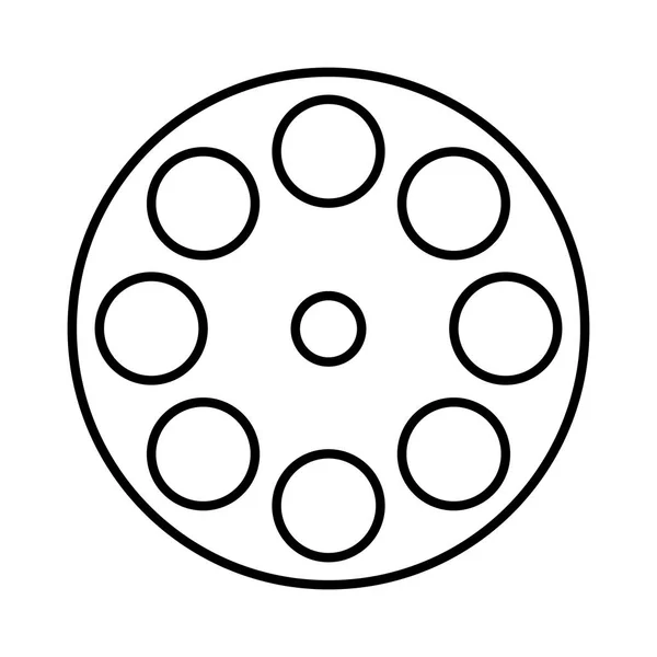 Enregistrement de bobine icône isolée — Image vectorielle