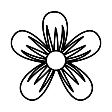 Sevimli çiçek amblem simgesi