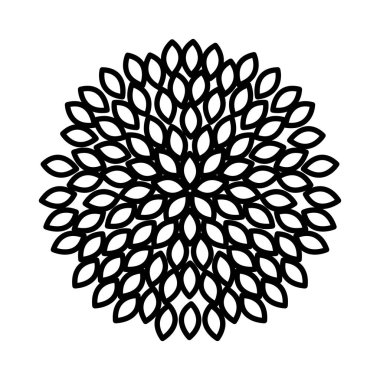 Sevimli çiçek amblem simgesi