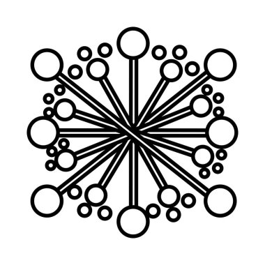 Sevimli çiçek amblem simgesi