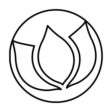 Sevimli çiçek amblem simgesi