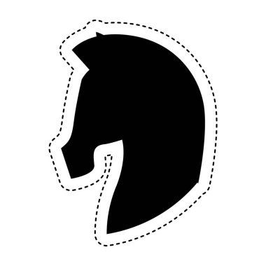 at siluet izole simgesi