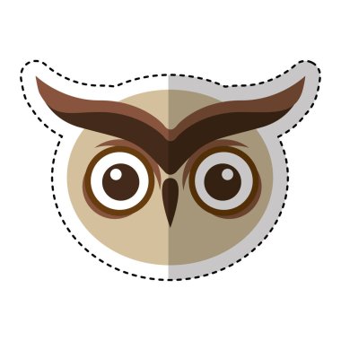 baykuş kuş izole simgesi