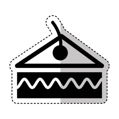 lezzetli pasta bölümü izole simgesi