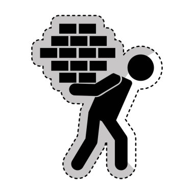 İnşaat profesyonel avatar silueti