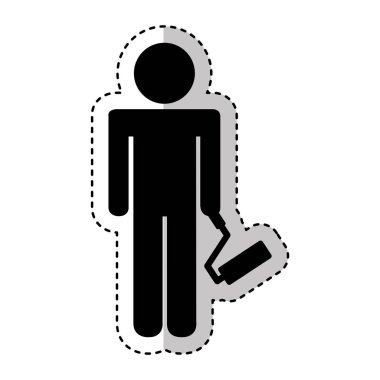 İnşaat profesyonel avatar silueti