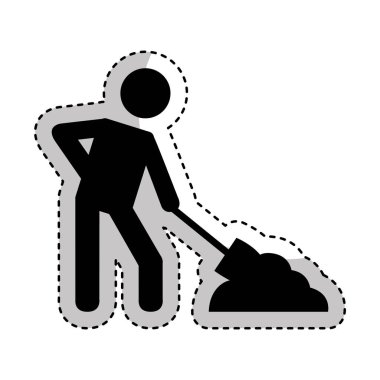 İnşaat profesyonel avatar silueti