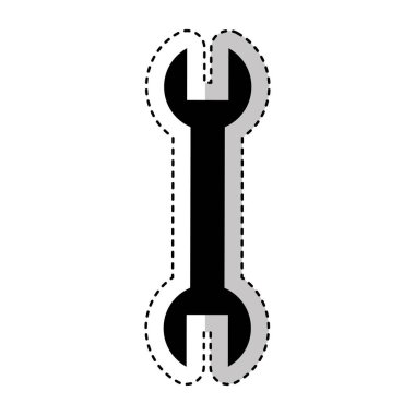 İngiliz anahtarı aracı izole simgesini