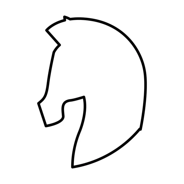 Häst siluett isolerade ikonen — Stock vektor