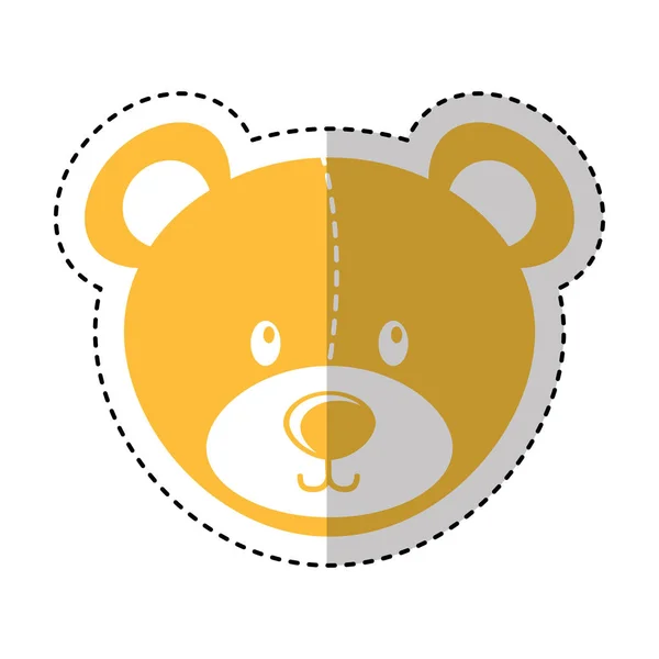 Bear teddy toy icon — Stock Vector