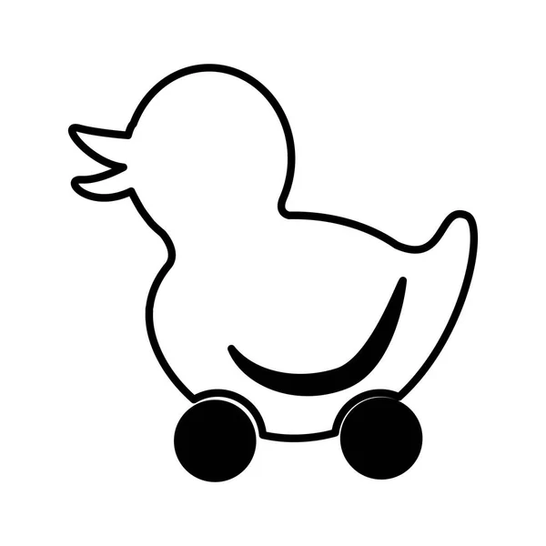 Ducky kola izolované ikona — Stockový vektor