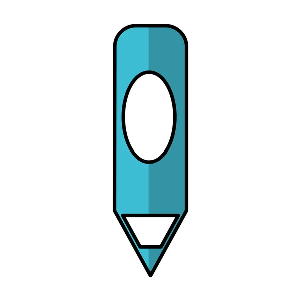 Pencil school isolated icon — Stock Vector