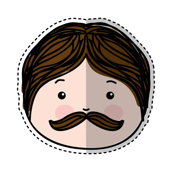Homme avatar dessin icône — Image vectorielle