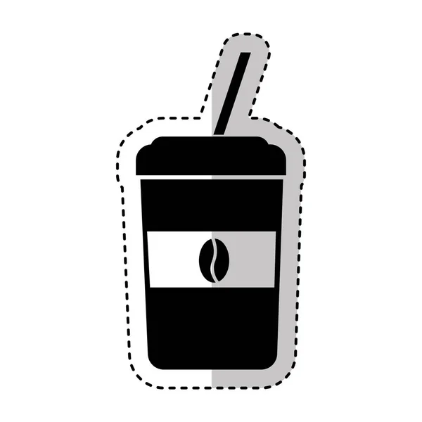 Kahve cam içki izole kutsal kişilerin resmi — Stok Vektör
