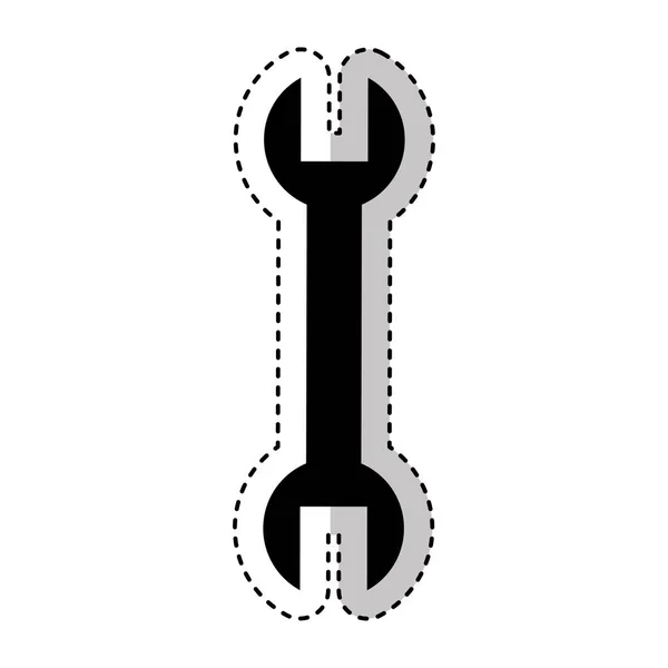 Llave herramienta icono aislado — Vector de stock