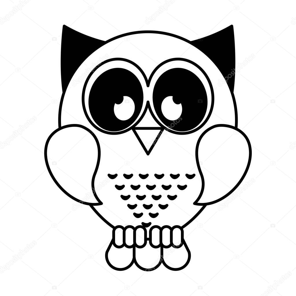 owl bird isolated icon