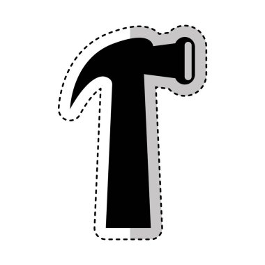 çekiç aracı izole simgesi