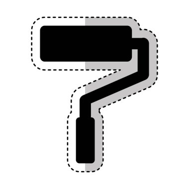 silindir ressam izole simgesi