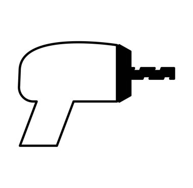 Matkap elektrikli araç simgesini