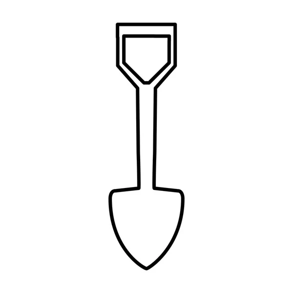 Shovel construction isolated icon — Stock Vector
