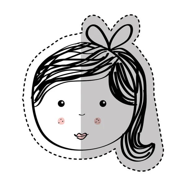 Niña dibujo aislado icono — Vector de stock